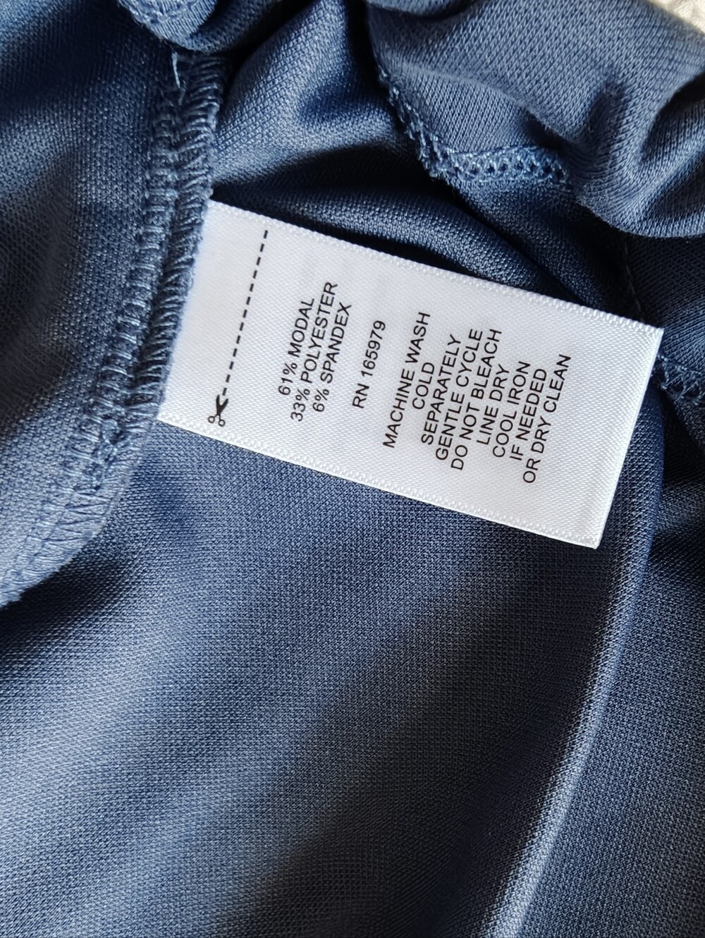 Cable & Gauge Dusty Blue Drawstring Hem Tank - Picture 3 of 5